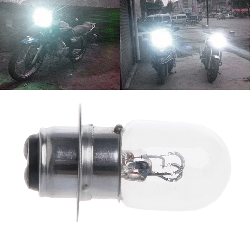 T19 P15D-25-1 DC 12V 35W White Halogen Headlight Double Filament Bulb For Motorcycle Balaclava