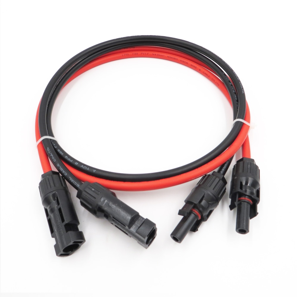 PV Verbinder Erweiterung Verbinden zweig schwarz verrotten parallel Serie Meter verlängern kabel 2,5 mm2 14awg stecker