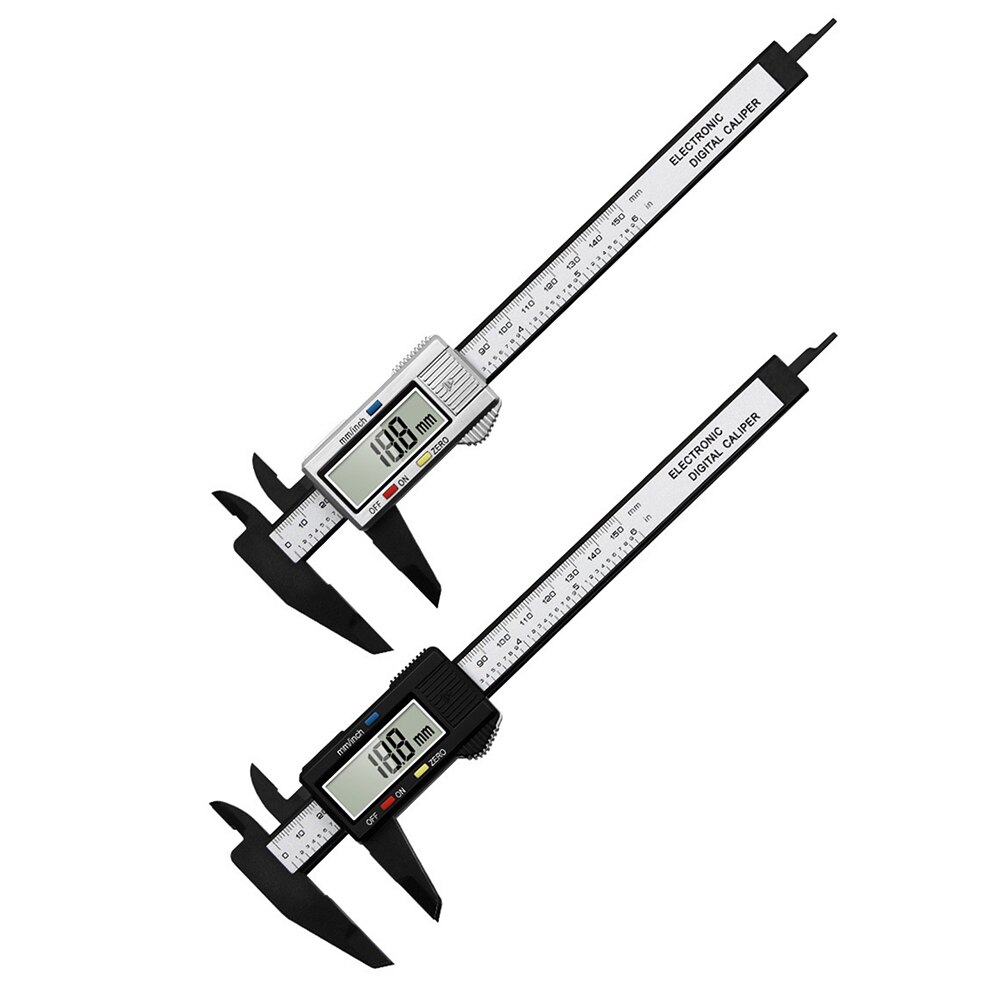 Digital Vernier Caliper LCD Electronic Ruler Inner Outer Diameter Depth Measurement Tool Clear Reading Caliper