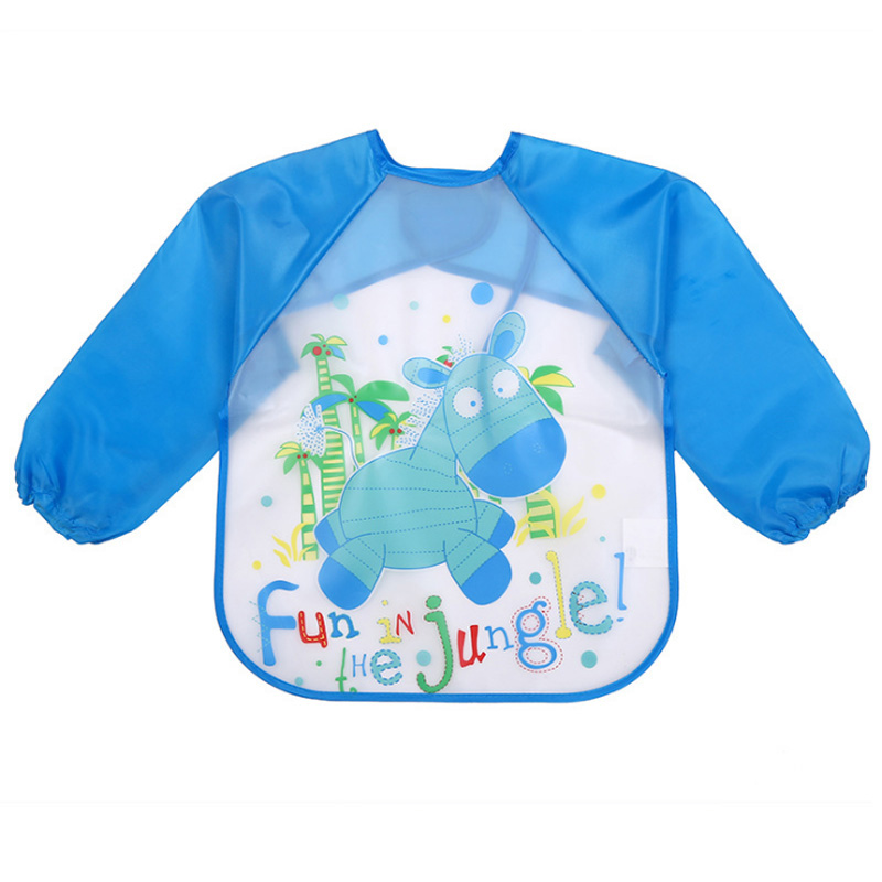 Baby Slabbetjes Baby Burp Doeken Peuter Sjaal Voeden Kiel Lange Mouw Waterdichte Overall Baby Dieren Babyvoeding Accessoires: Donkey
