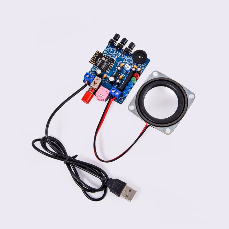 HU-009 Bluetooth Speaker DIY Kit 2 Inch 3W Mini Spaker Unit Electronic DIY Kit Wireless Wired 5V DC Powered with Acrylic Shell