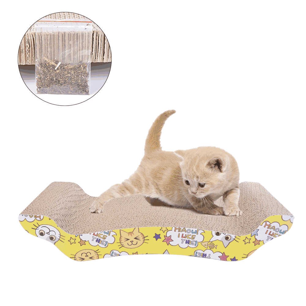 Rascador para gatos, juguetes para perros y gatos, suministros para mascotas, sofá para gatos, placa para garras de gato, puente de arco de papel corrugado