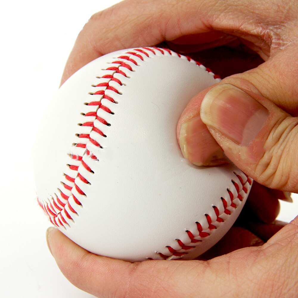 9 "håndlavede baseballs pvc øvre gummi indre bløde baseball bolde softball hardball træning øvelse baseball bold: Elastisk kugle