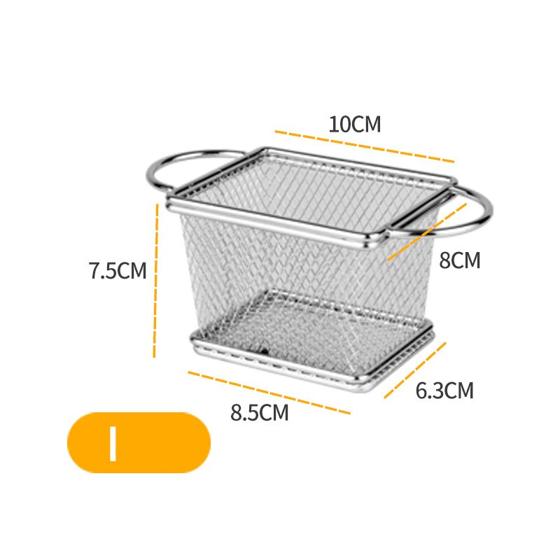 Mini cesta de acero inoxidable para freír pollo frito, cesta de acero inoxidable para patatas fritas, red para aperitivos, herramientas de cocina: I