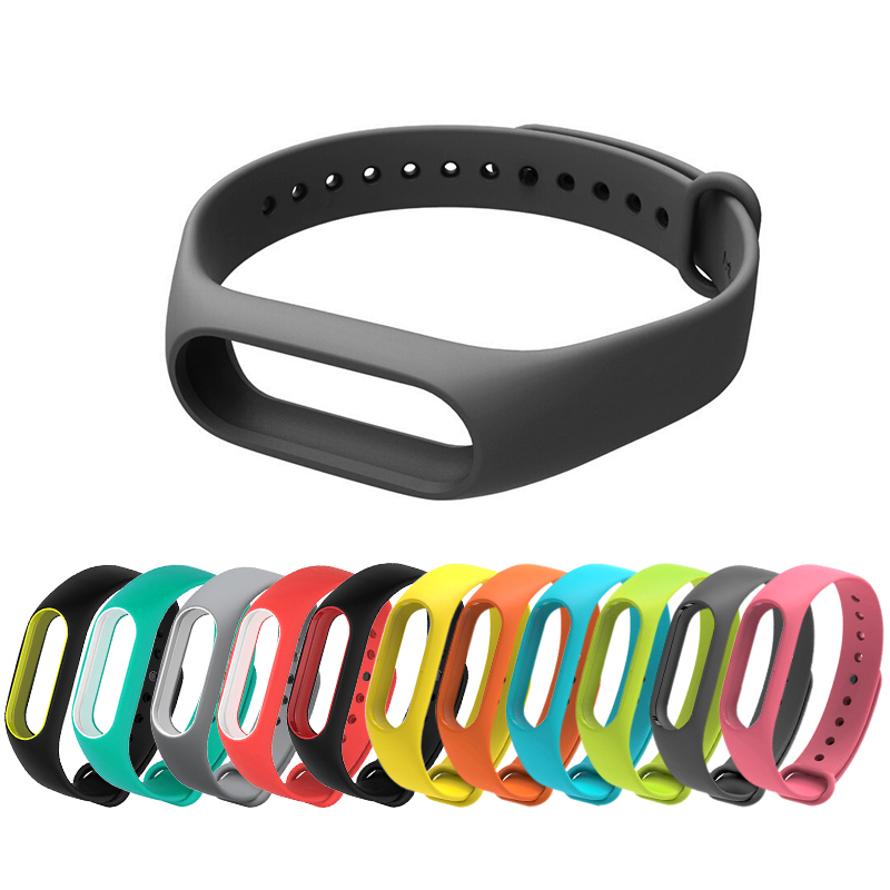 Til xiaomi mi band 2 rem, der erstatter smart armbåndstilbehør tofarvet mi band 2 armbåndsrem  mi 2 silikonestrop armbånd