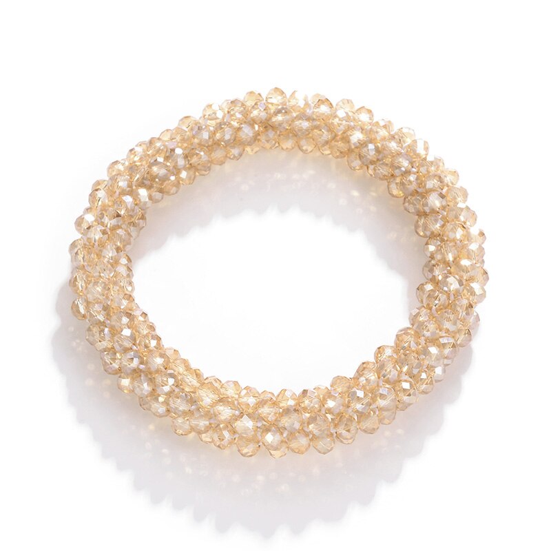 Elastiske newful glasperler armbånd til kvinder rød sort retro sommer armbånd armbånd smykker brazalete mujer: Guld