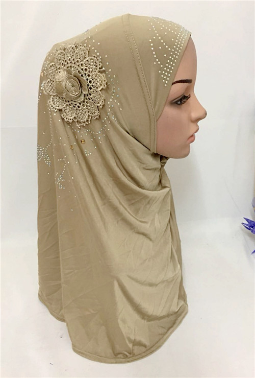 Islamilainen naisten huivi päähineet muslimi hijab sisäkorkki huivi huivi ramadan arab amira huivi koko kansi turbaani hijab: 09 vaaleanruskeaa