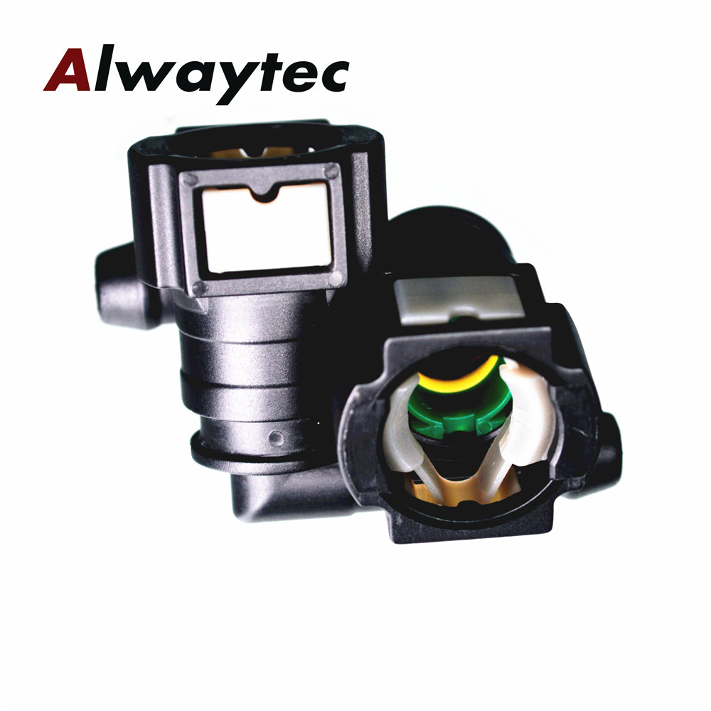 SAE3/8" Elbow Plastic Coupling Auto parts Fuel Line Fitting Connector Large Hose Connector,