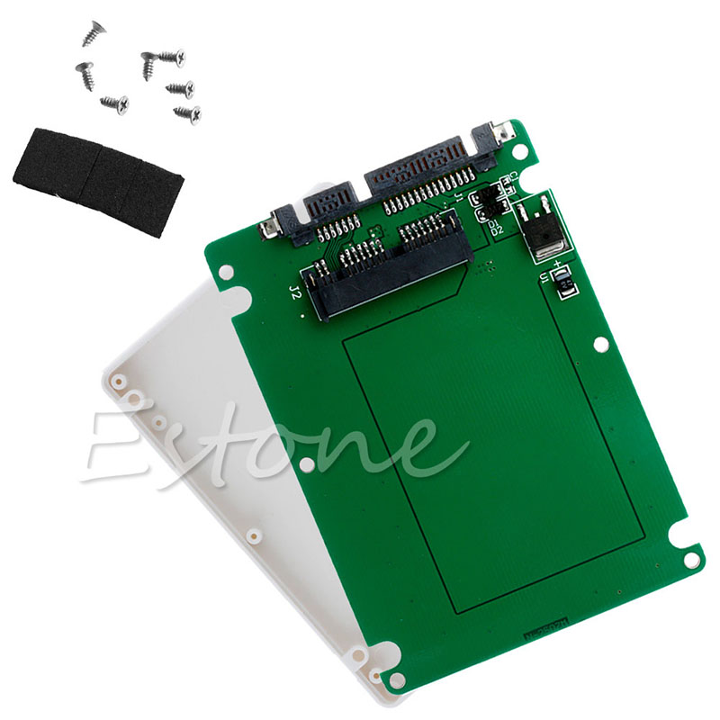 1.8" Micro SATA SSD HDD to 2.5" SATA Adapter Converter Card with 7mm Thick