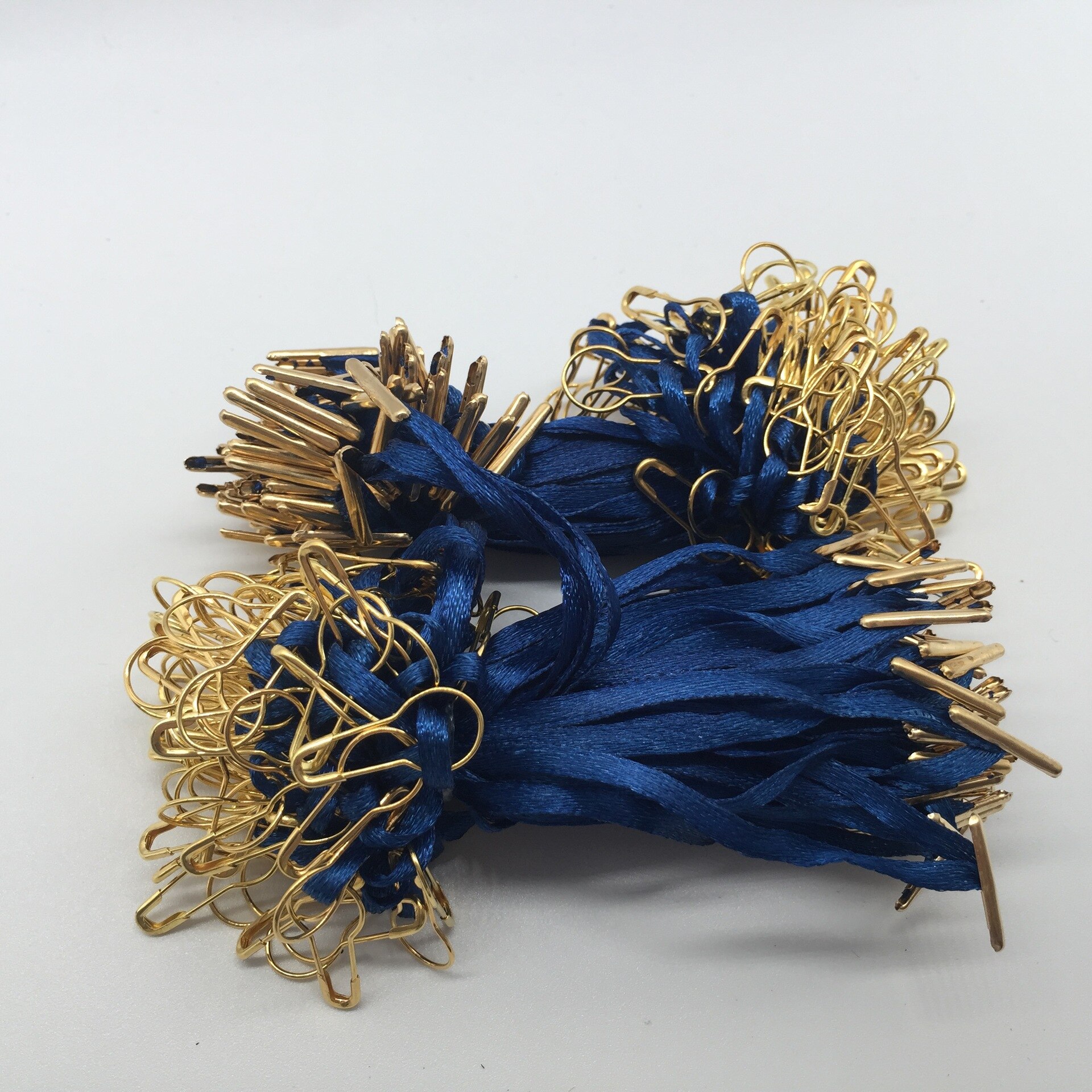 500Pcs 10Cm Polyester Draad Lint Line Loop Lock Voor Kleding Katoen Tag Label Hanger Metalen Pin Gesp Kledingstukken fastener