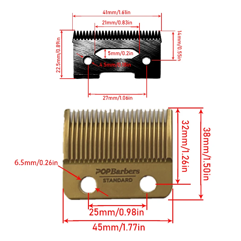 Pop Friseure P800 P700 P600 Professioneller Haarschneider, 0 mm Klinge, Standard-einstellen für Haarschneidemaschine, austauschbarer Schneidkopf
