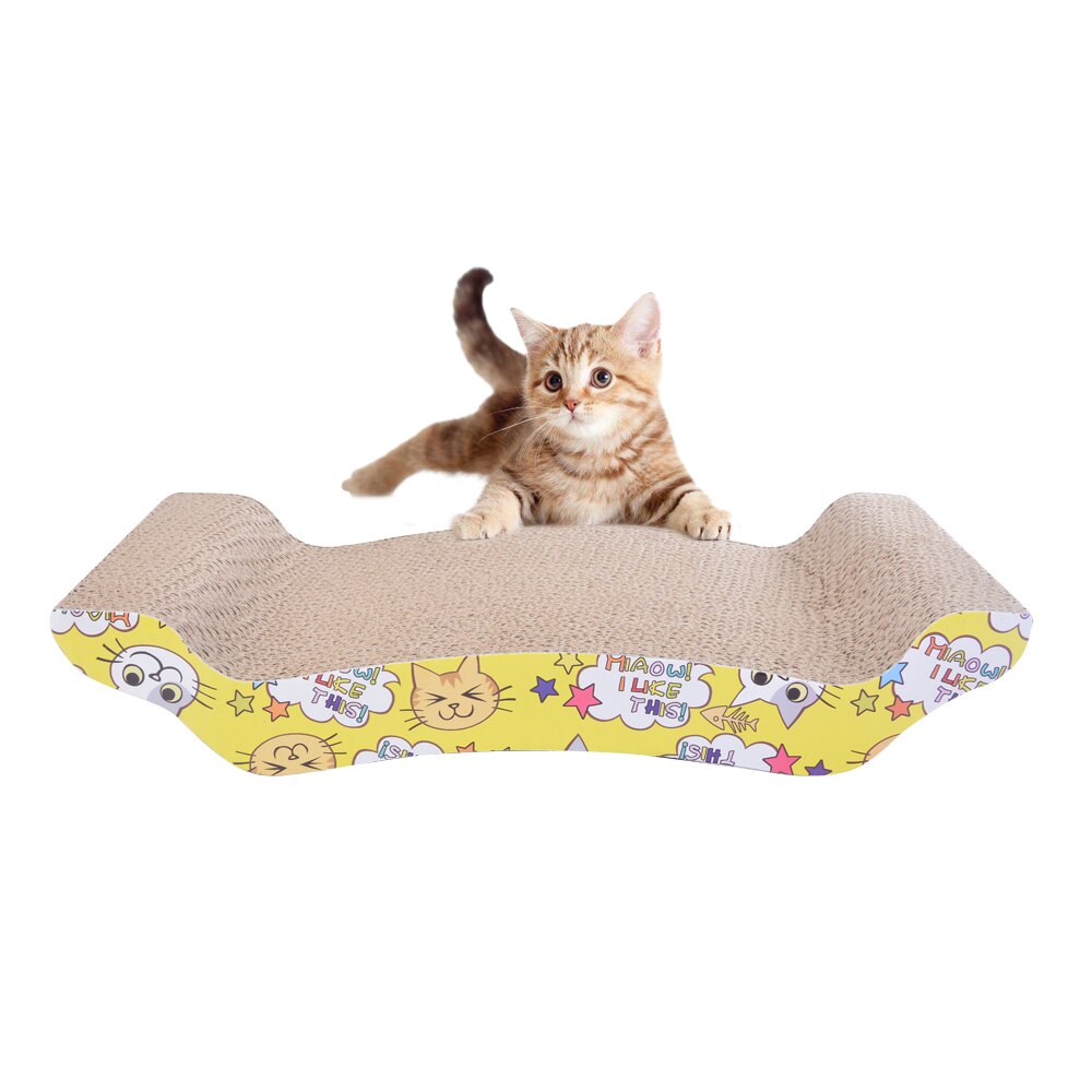 Furniture & Scratcher Cat Scratching Board Corrugated Paper Cardboard Scratch Pad Scratcher Bed Funny Kitten Playing Toys: F and 1pcs gift