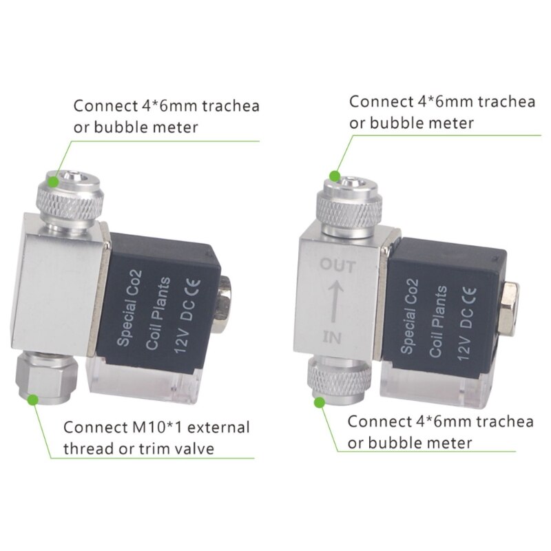 Válvulas de solenoide de CO2 de cabeza única/doble para acuario, regulador de baja temperatura para tanque de peces, magnéticas, eléctricas, AC100-240V