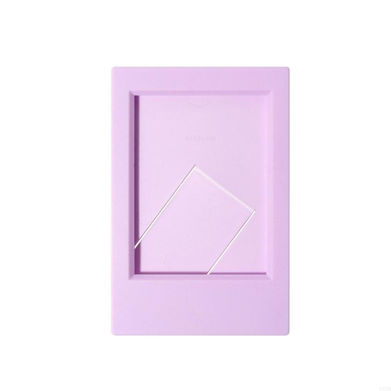 6XDD 3 Polegada Mini Moldura para Molduras Arte Infantil para Desktop Photo Display Stand Decoração Casa: ROXO