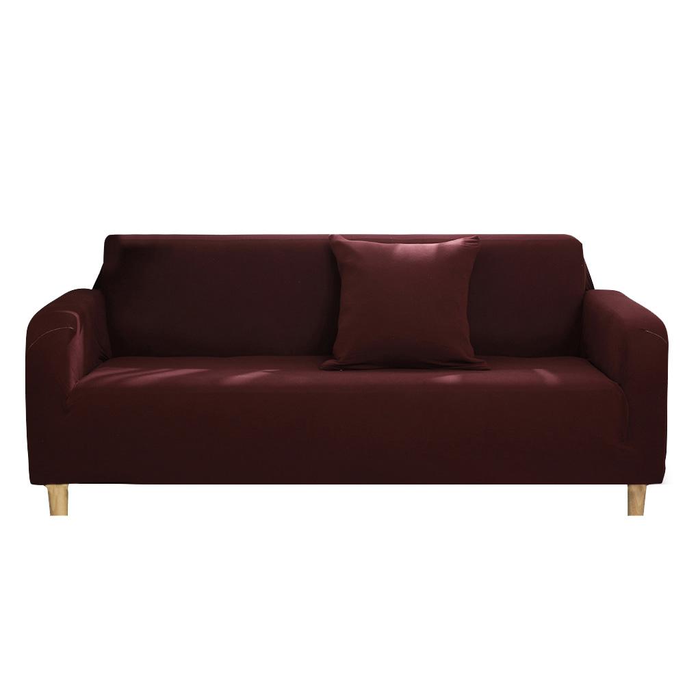All-inclusive elastische stretch bankhoes antislip zachte bankhoes wasbare meubelbeschermer voor een-/twee-/driezits: Koffie / Eenzitter