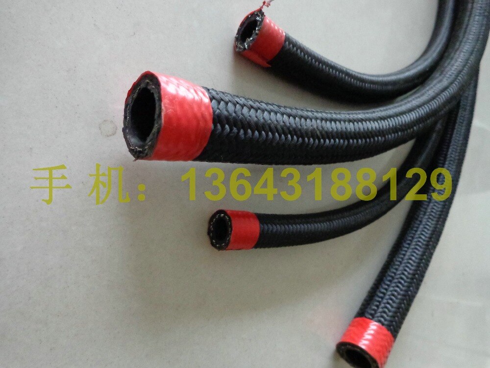 thumbnail image 2 of Mupera 70" Black Nylon Braided Transmission Cooler Lines Kit - For GM, Chevy, Ford 700R4, 4L60E, 4L80E 2 of 12