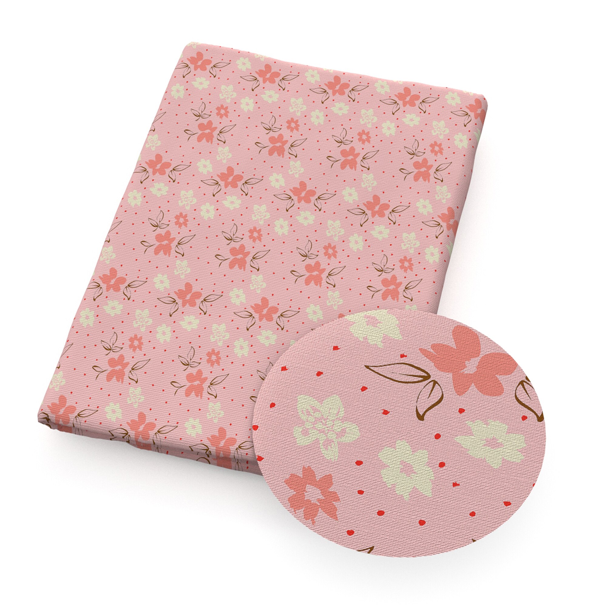 50*145cm Pink Series Spring Flower Polyester Cotton Fabric for Tissue Kids HomeTextile Doll Clothes Wedding Dress,1Yc14553: 1117966