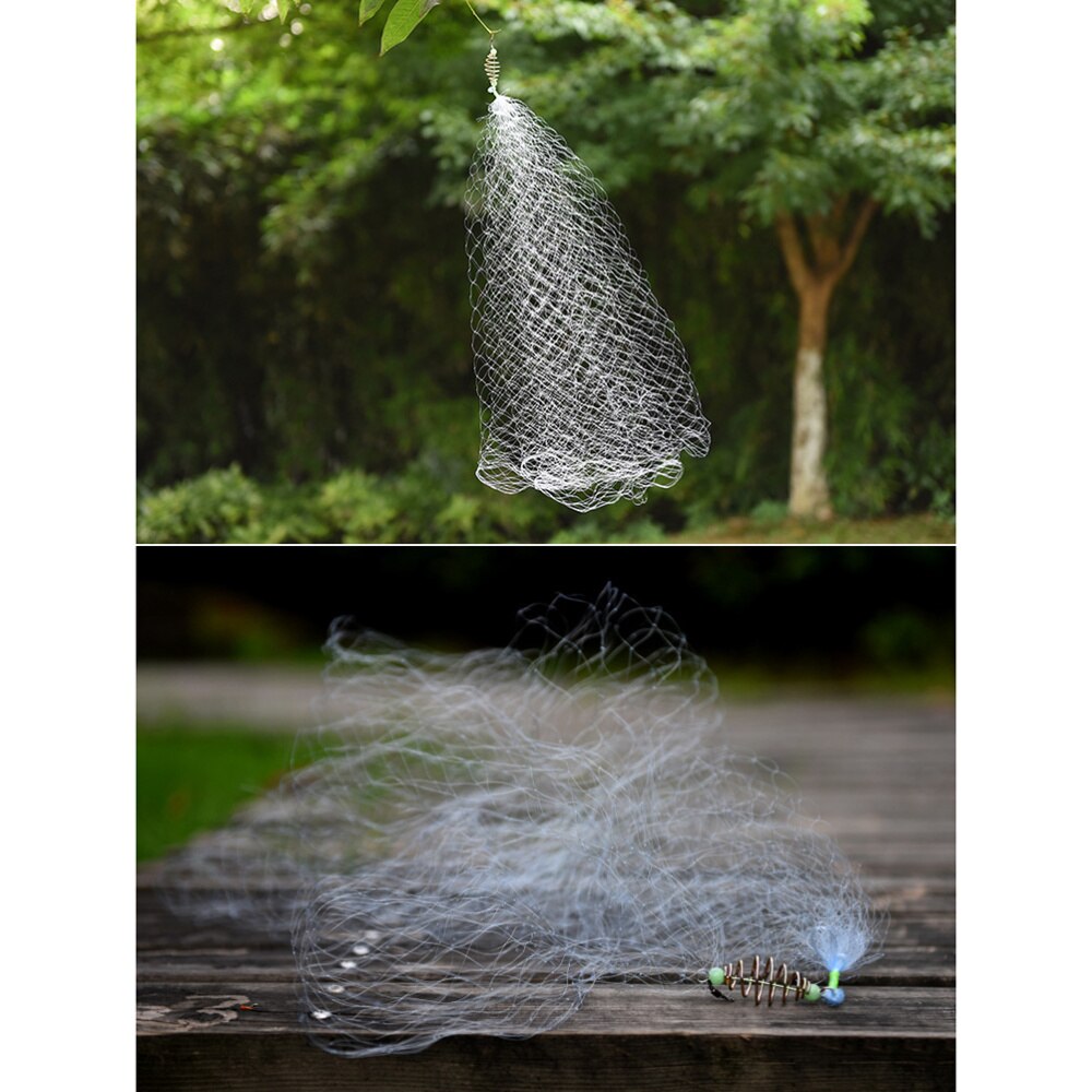 Replacement Net Fishing Cast Net Bait Trap Fishing Rod Casting Net (5 Mesh)