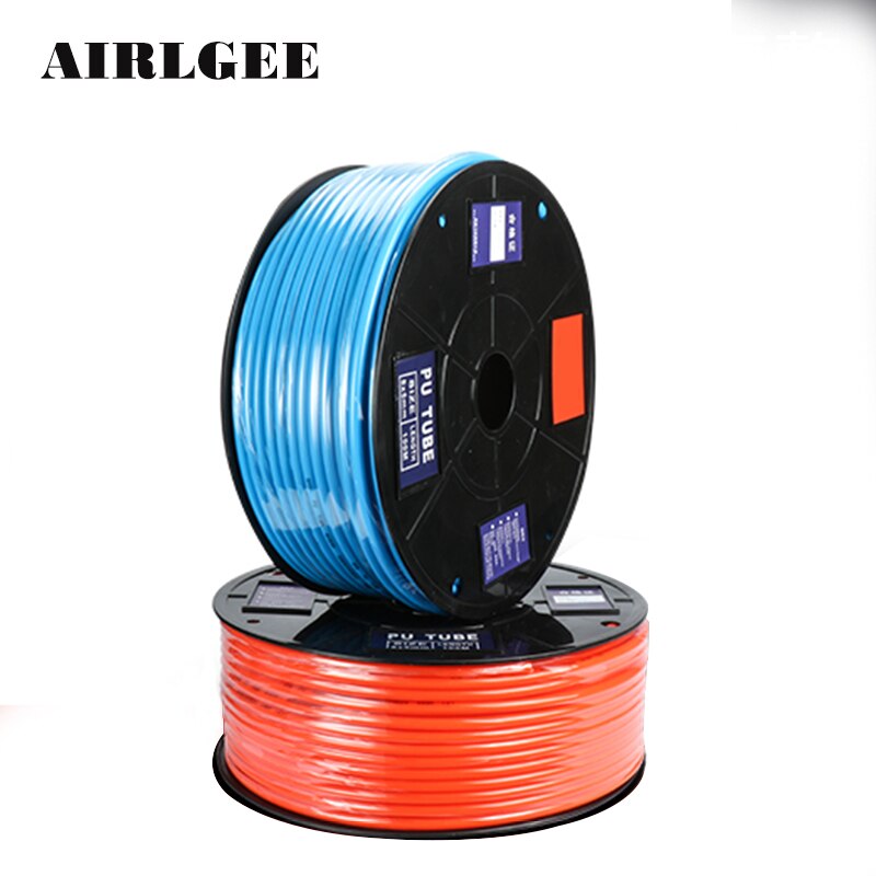 1 Meter Polyurethane High pressure Pneumatic Pipe Hose 4 6 8 10 12mm OD Air compressor PU tube Black Blue Red