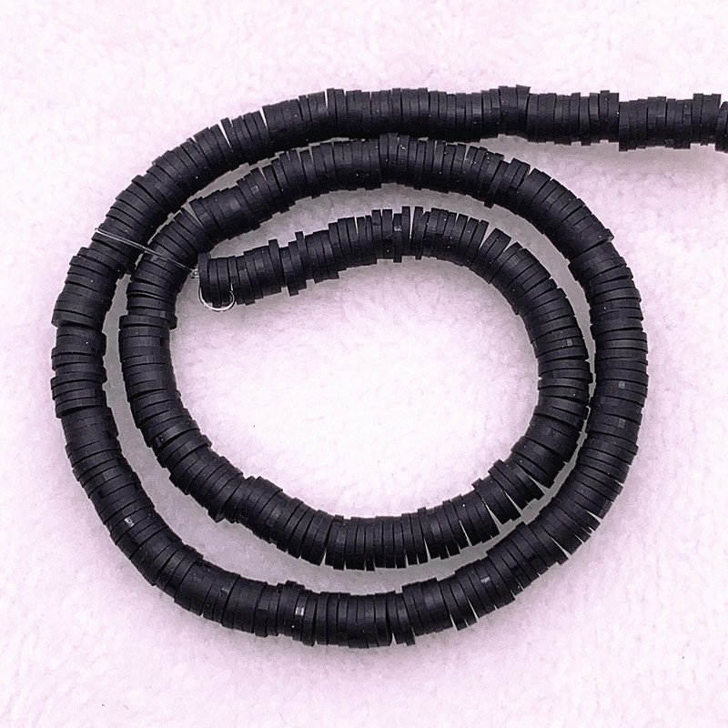 6mm Flat Round Handmade Polymer Clay Beads Spacers Loose Disc Bead for Jewelry Making Findings DIY