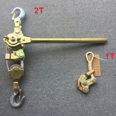 1T--3T hand puller , Japanese style ratchet cable puller hand steel wire rope puller ratchet pulling wire gri