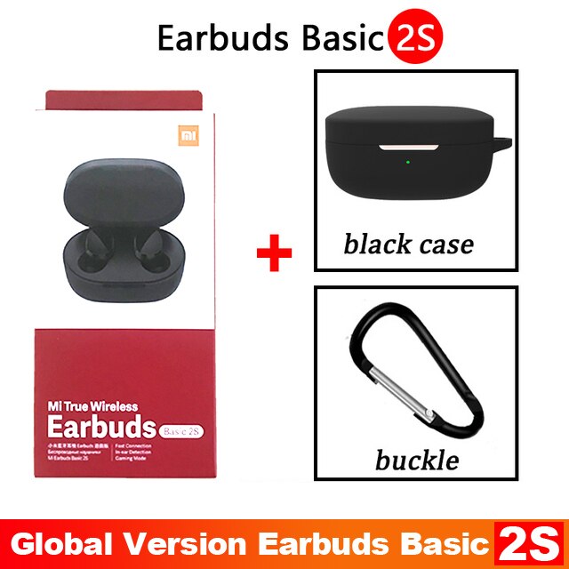 Original Xiaomi Redmi Airdots 2s Earphone Mi True Wireless Earbuds Basic 2s Bluetooth 5.0 Air2 SE TWS Mic Gaming Mode In Stock: 2S Black