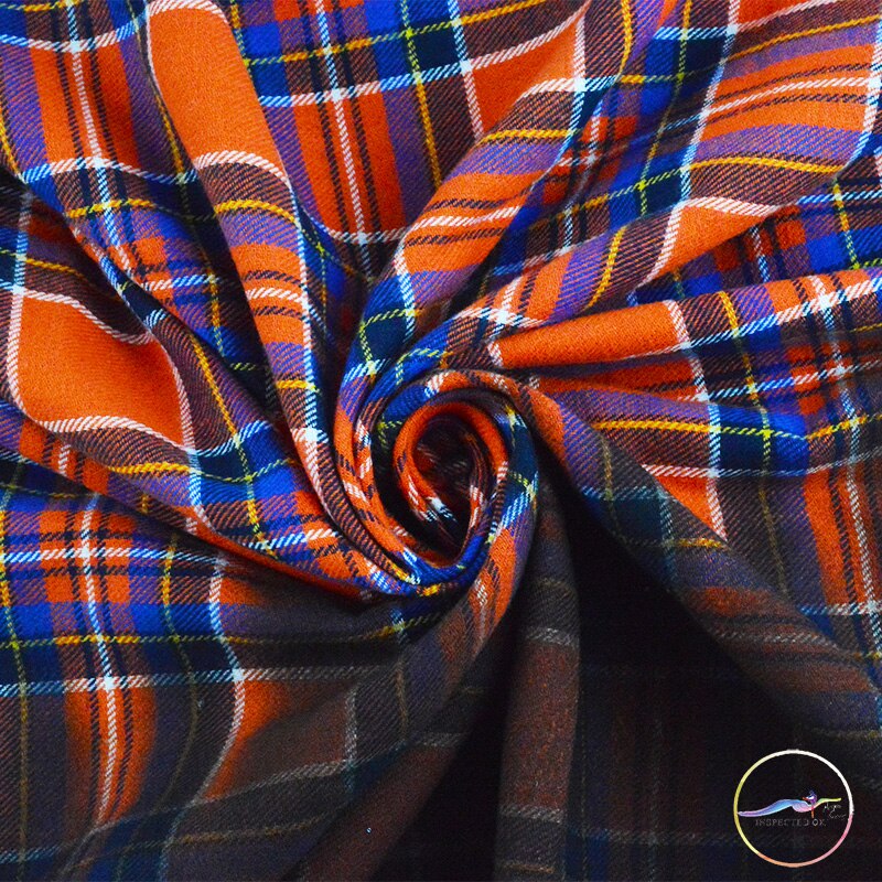 Grid printed Polyester Fabric Costume Dress Character Fabrics