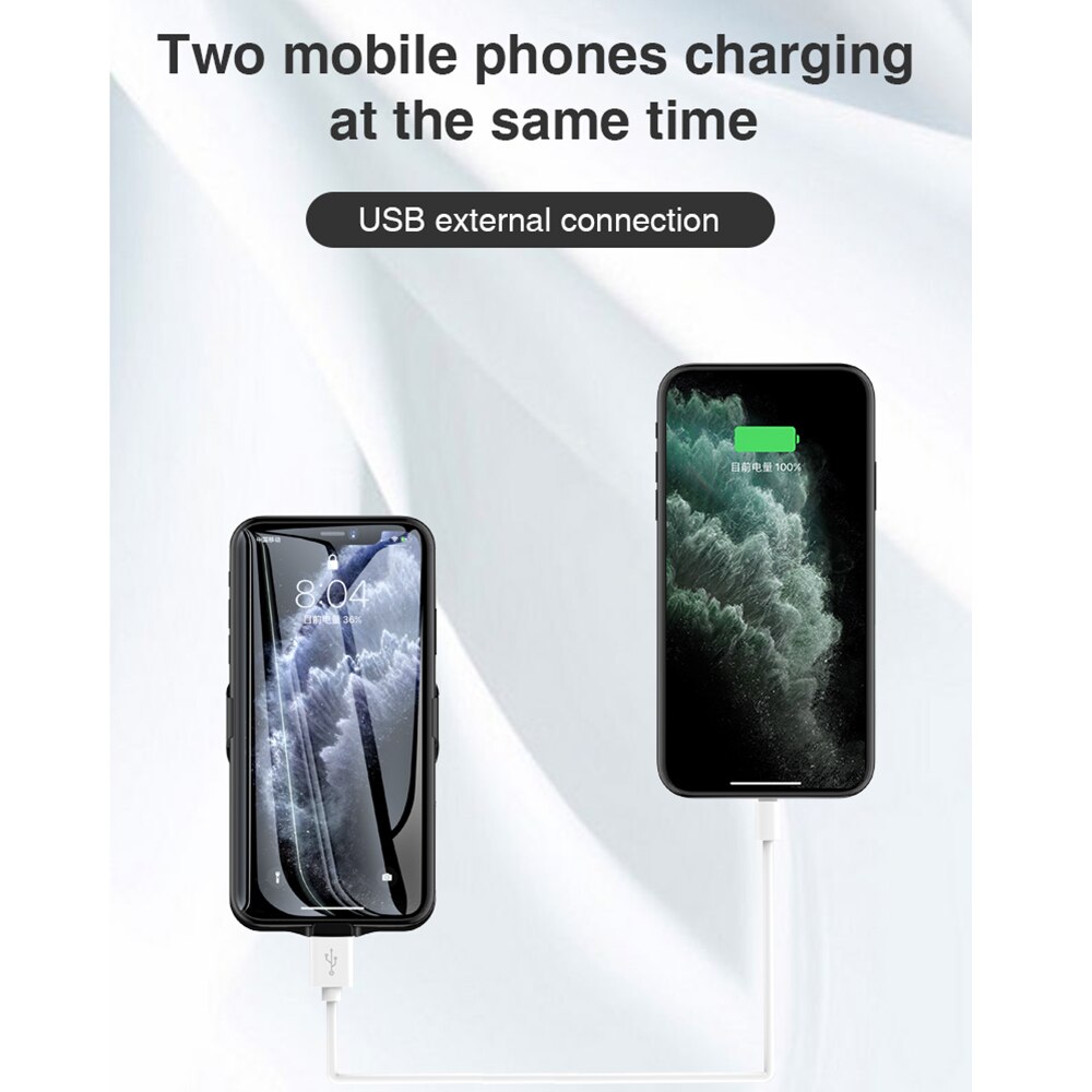 10000 mah til iphone 11 11 pro 11 pro max batterideksel ekstern lader powerbank