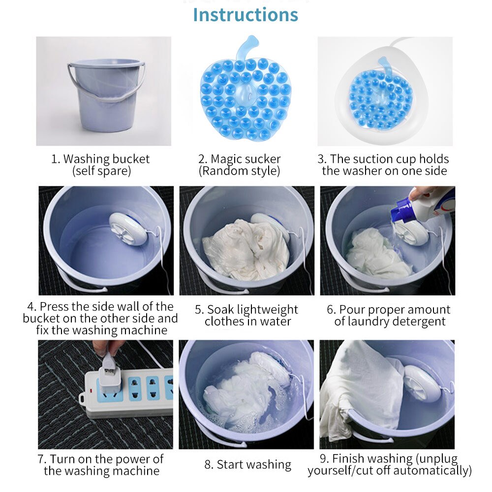 Przenośna mini pralka ultradźwiękowa turbina pralka składany kształt wiadra ubrania robić prania podkładka robić podróży w domu