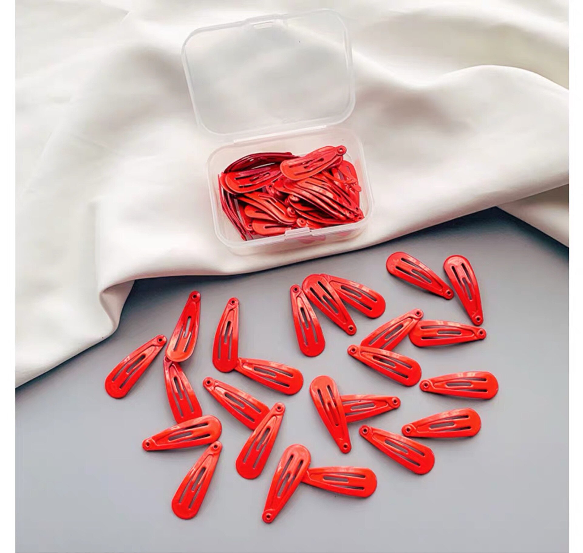 50 pçs/caixa 3cm spray liga drop-shaped crianças grampos de cabelo doce cor bonito meninas acessórios de cabelo bebês barrettes headbands: 1