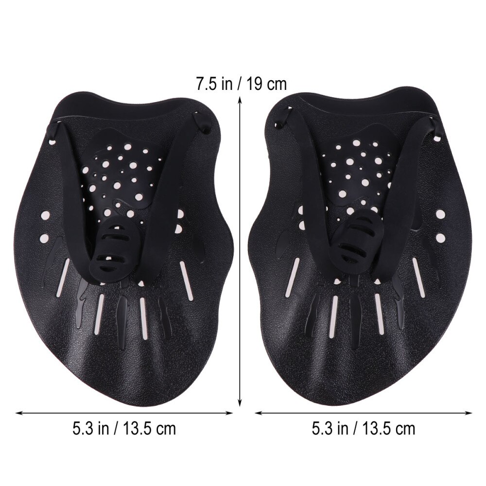 1 paar Schwarz Schwimmen Handschuhe Schwimmhäuten Aquatische Fit Traning Handschuhe Paddel Tauchen Hand Web