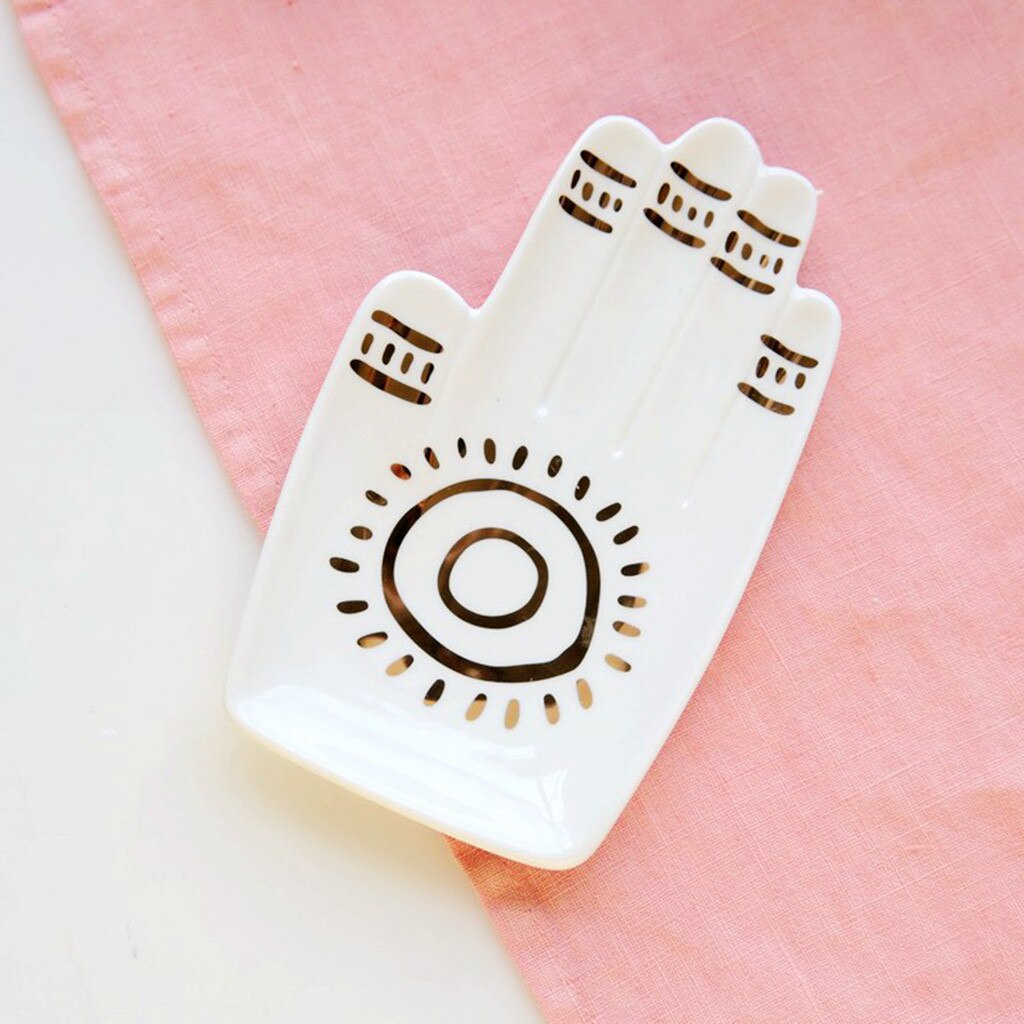 Dessert Plate Ceramic Jewelry Plate Decor Craft Home Tableware Dinner Plate Dish Dinnerware Cake Plates Tray Fruit Dishes: B