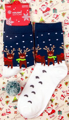 2020 novos Chegada das Mulheres Meias Curtas Bonito Elk e Papai Noel Socks Meias de Algodão Crew Socks Para As Mulheres Natal meias: 013