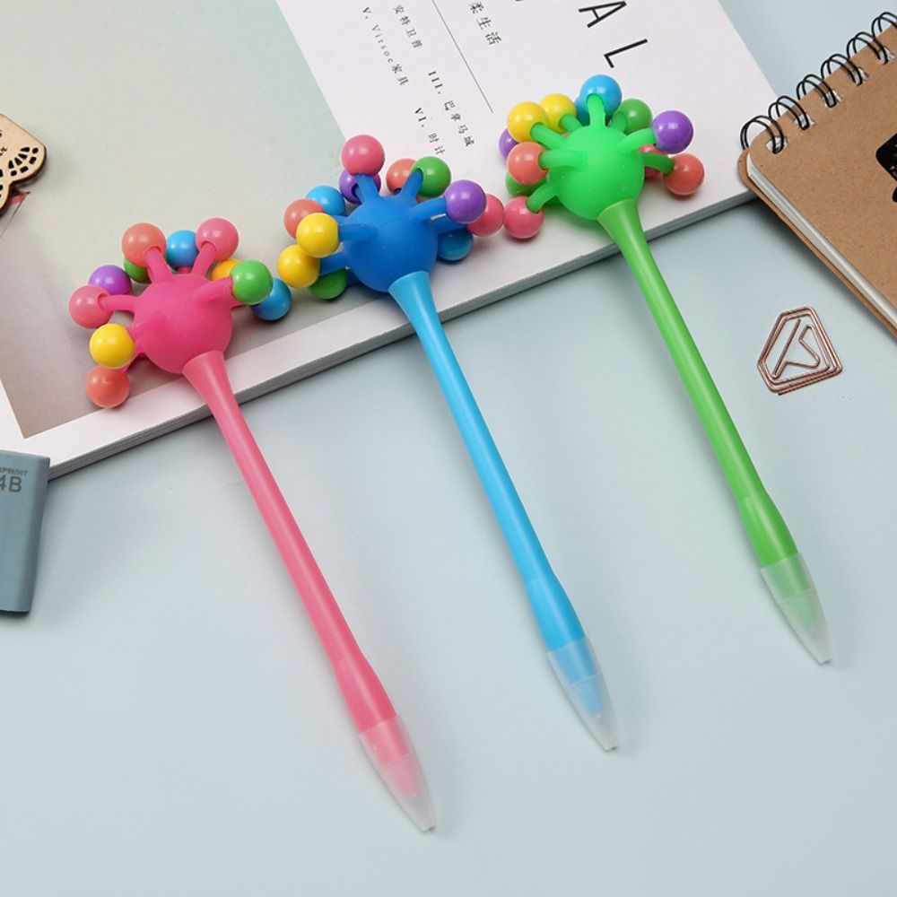 Fun To Your Writing Small Ball Ballpoint Pen Novelty Pen Entertainment Toy Pen Decompression Pull Ballpoint Pen Office Supplies