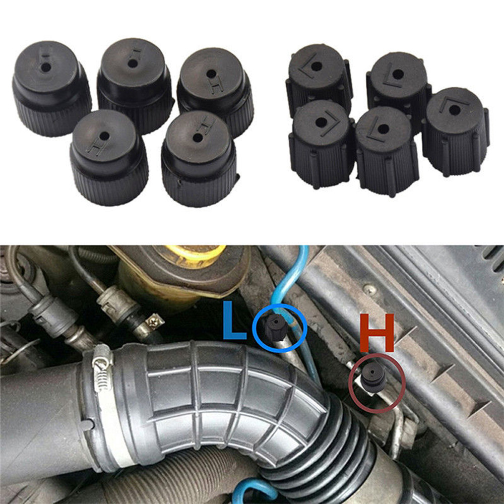 10pcs Universal Car Air Conditioning Cap Car R134a 13mm 16mm Ac System Cover Car High Low Side Dust Cap Auto Interior Accessorie