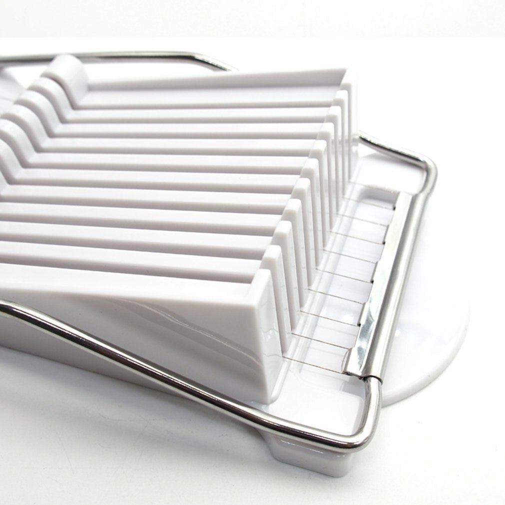 Multifunctionele eiersnijder twee-in-één gekookte eierbewaarapparaat roestvrijstalen snijder huishoudelijke eierscheider