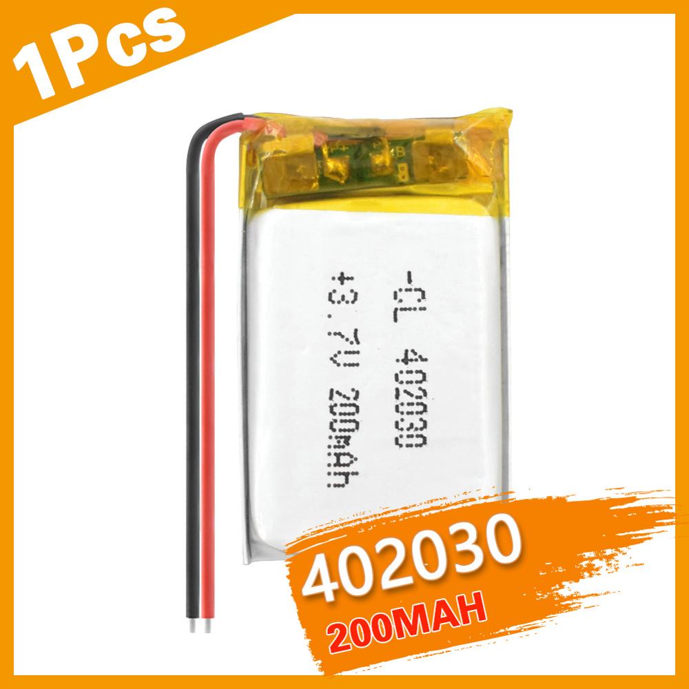 Ycdc 1 st 200 mah 3.7v 402030 042030 litium li-polymer batteri laddningsbara li-po batterier för bluetooth gps  mp3 mp4 mp5 psp