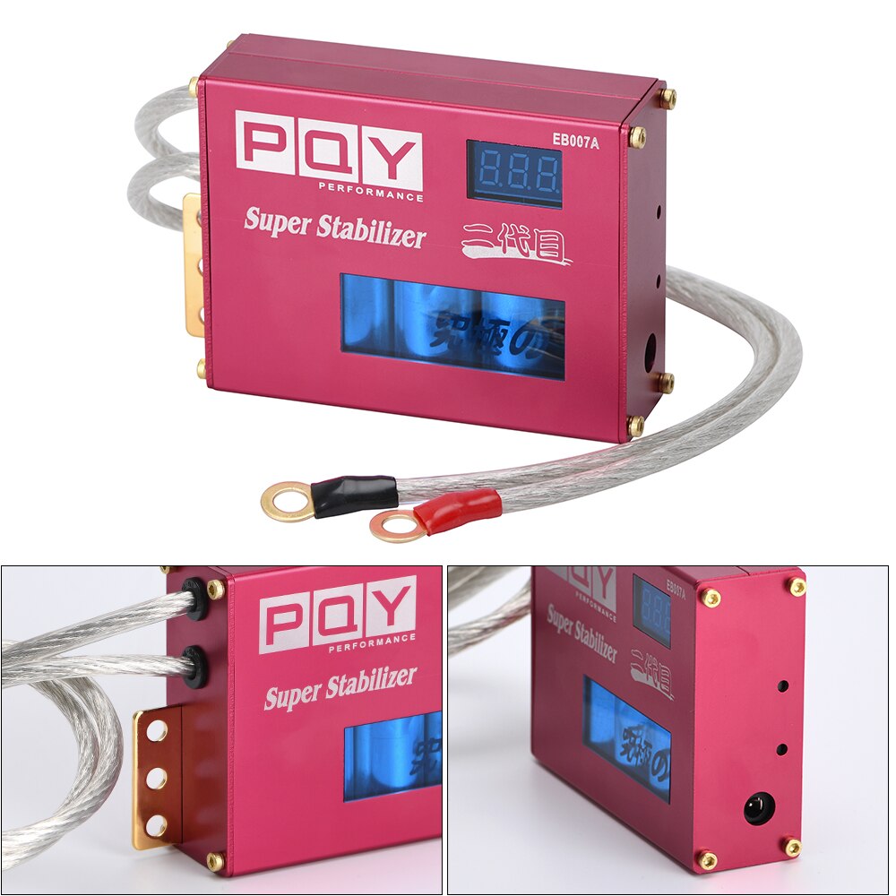 Universal power motor chip turbo spændings boost regulator ecu tænding booster volt stabilisator led display volt controller