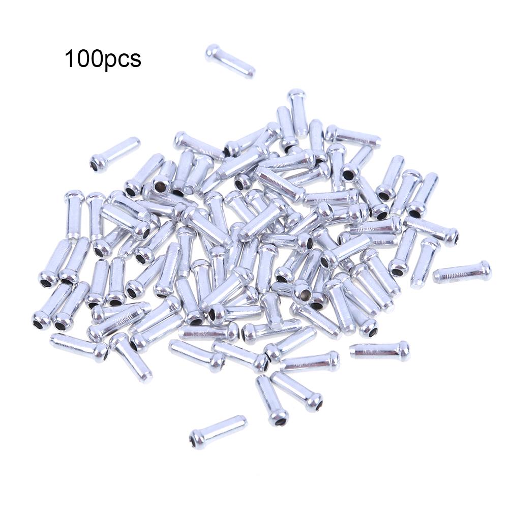 100/200Pcs Aluminium Mtb Fiets Remkabel Tips Fiets Brake Shifter Inner Cable Tips Draad End cap Crimps Sliver