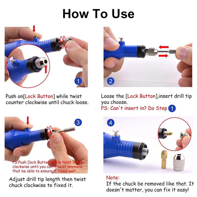 20000r/min Electric Grinder Mini Grinder Engraving Pen Rotary Tool Kit Trimming Polishing Micro Drilling Tool With 161Pcs/105Pcs