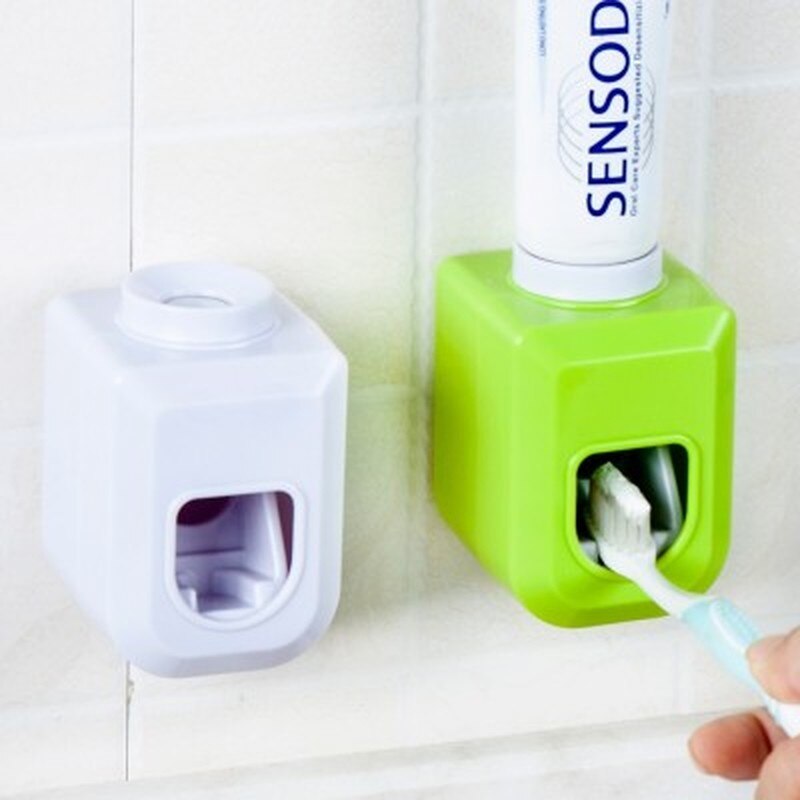 1Pc Hands Free Automatic Squeezer Toothpaste Dispenser Squeeze Out Wall Mount Bathroom Accessories 4 Colors LW031459