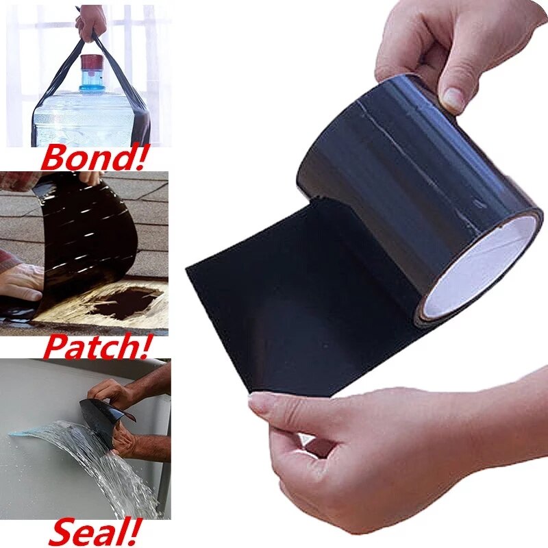 Black Super Strong Waterproof Tape Stop Leaks Seal Repair Tape Performance Self Fix Tape Fiberfix Adhesive Insulating Duct Tape