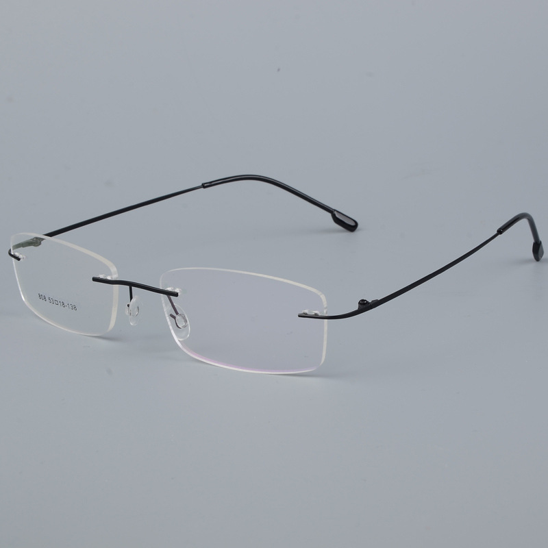 Bclear titanium legering kantløse briller ramme mænd ultralette recept nærsynethed optiske briller mandlige rammeløse briller 6 farve