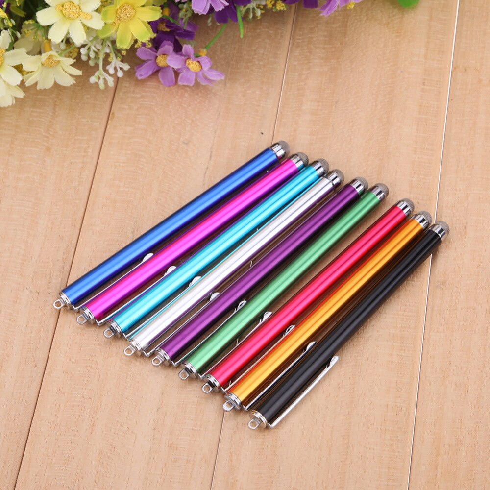 Univers metal metal mikrofiber stylus tip touch screen mini pen til iphone / ipad / samsung / smartphone / tablet pc computer