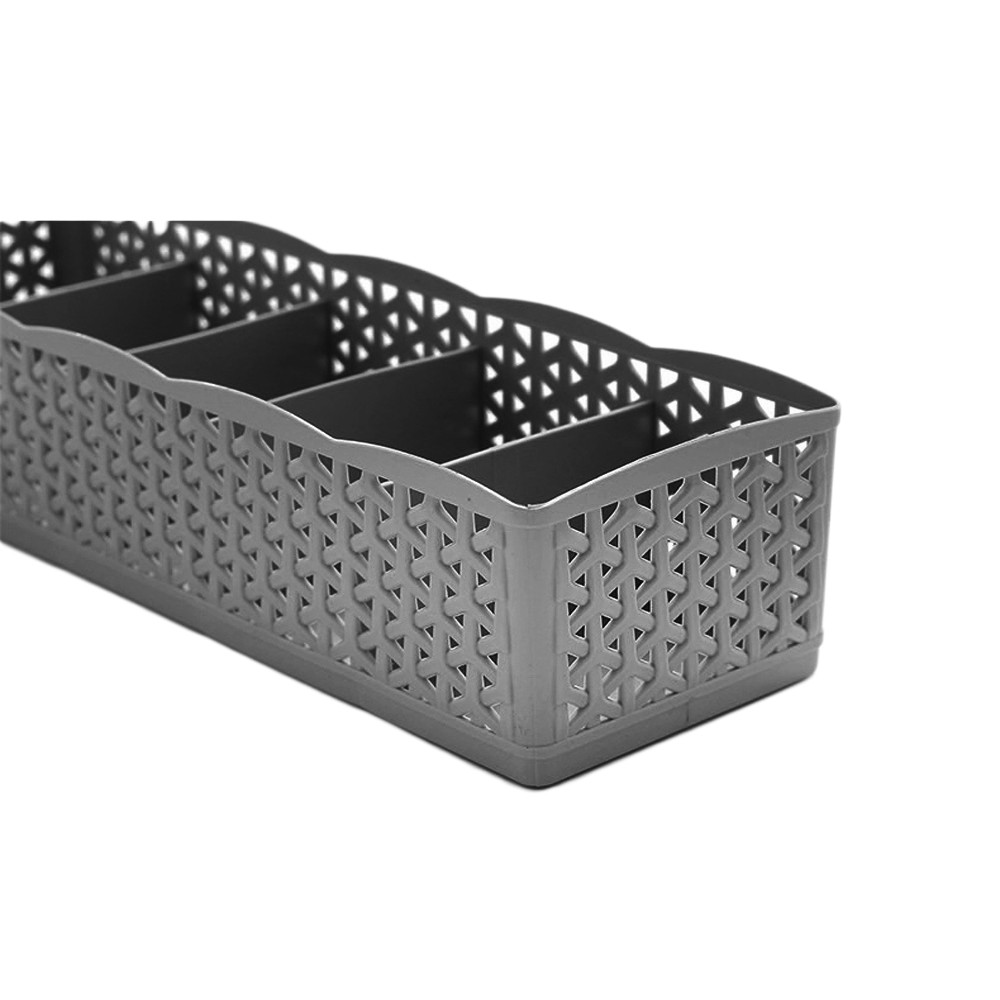 5 zellen Kunststoff Organizer Lagerung Kasten Krawatte Bh Socken Schublade Kosmetische Teiler Haushalt Behälter Organisatoren #20
