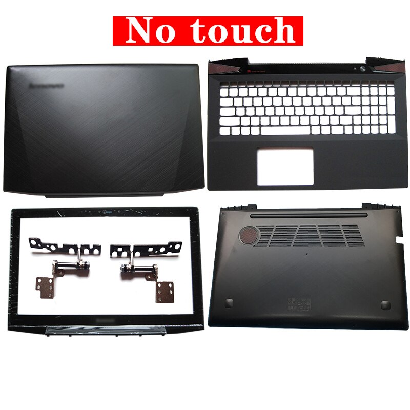 Capa traseira para laptop lcd, moldura frontal/dobradiça/palmrest/capa inferior para lenovo y50 Y50-70, sem toque am14r000400 com touch am14r000300