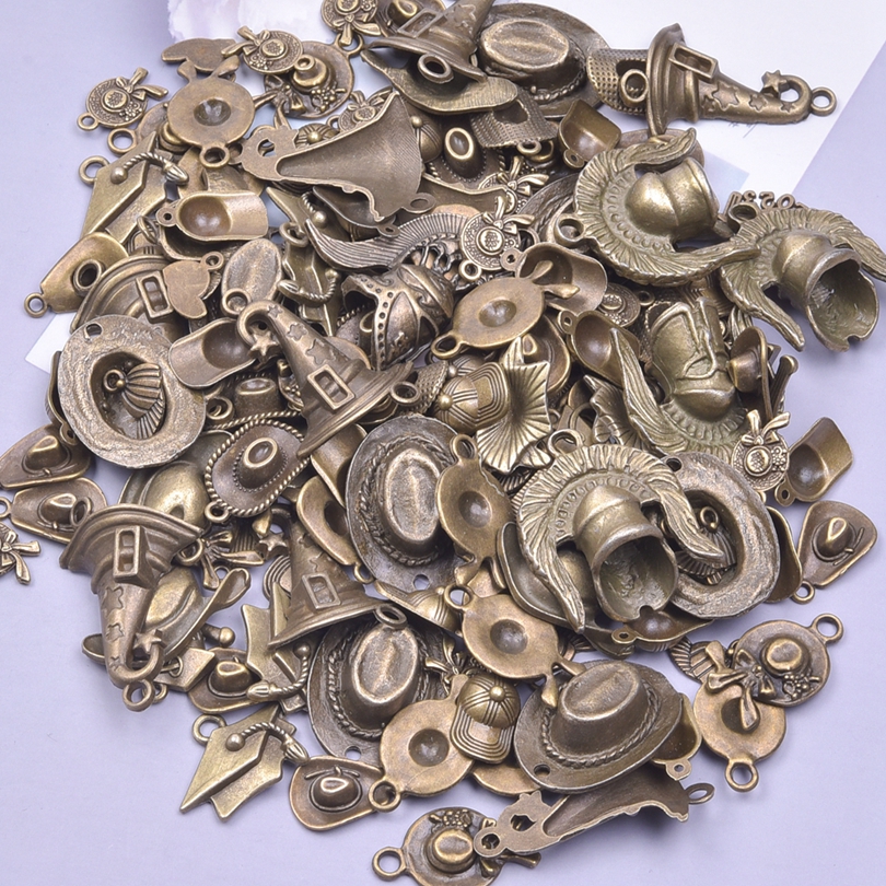 Mélange de breloques vintage pour bijoux, style, soleil, lune, chapeau, masque, notes de musique, ciseaux, araignée, outils de réparation, couverts, pendentif, bricolage, exécutif: Zinc blanc bleu plaqué