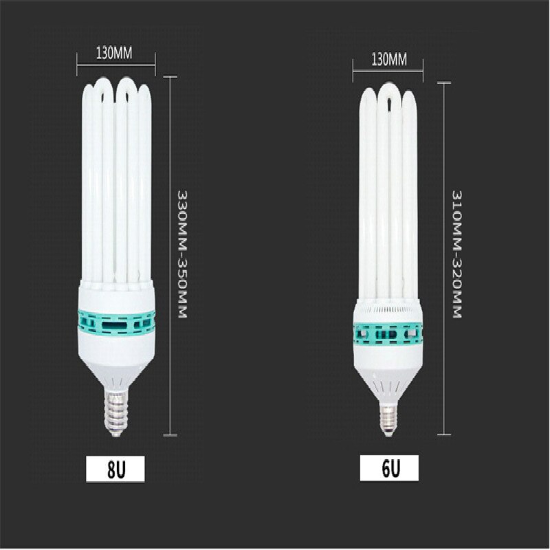 E27 4U 6U 8U 65W 150W 200W 350W led tube économiseur d'énergie haute puissance ampoule maison lumière blanche intérieur lit chambre lampe CFL fluorescent