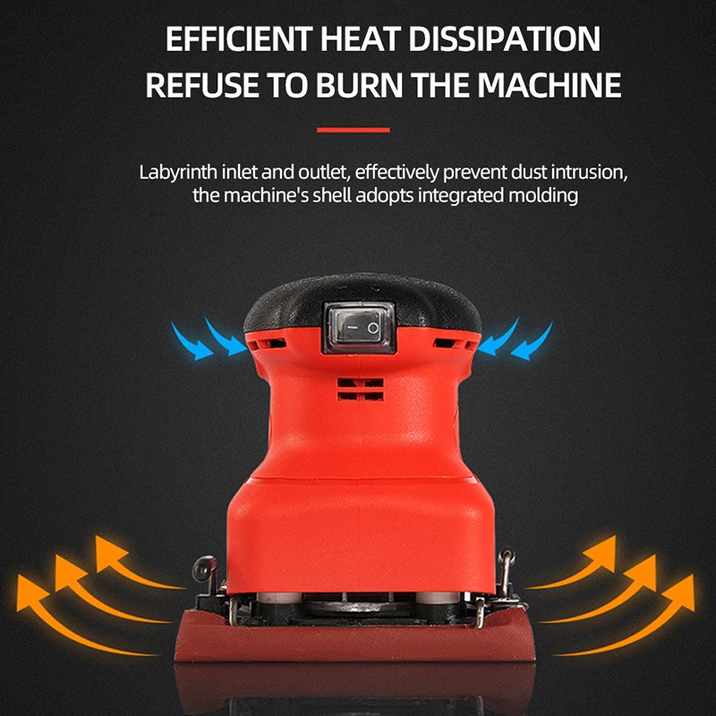 Lijadora eléctrica de 240W, pulidora, lijadora, herramienta de carpintería con papel de lija para madera, Metal y plástico