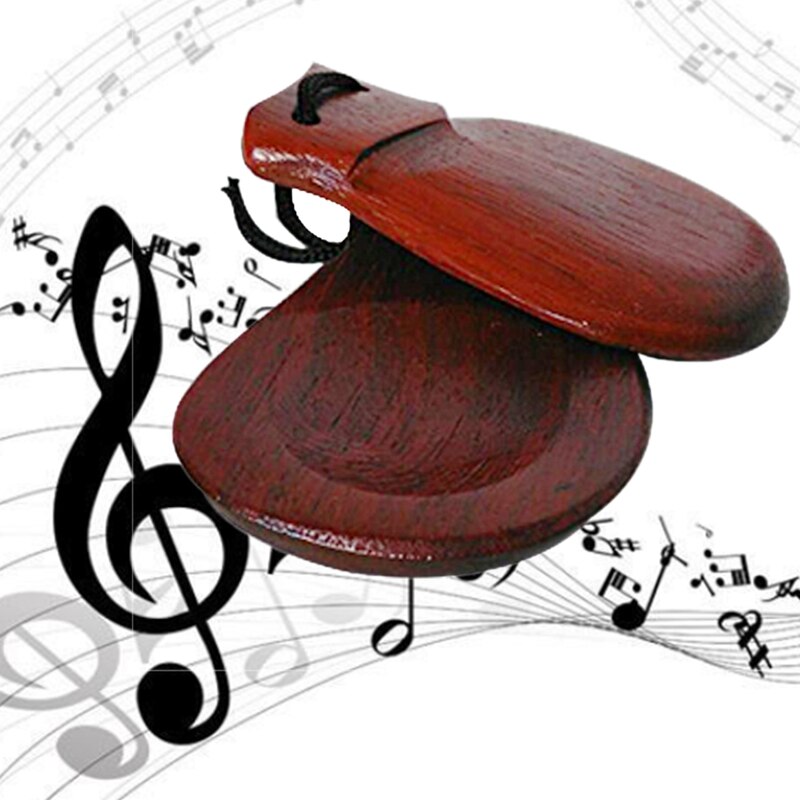 Orff Instruments Durable Wooden Clapper Castanet Hand Percussion Instrument